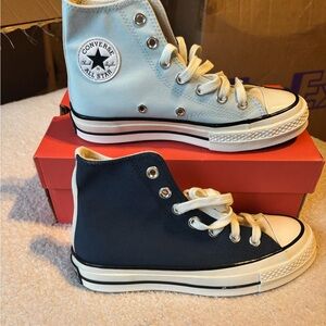 Converse Chuck 70 Dual-Tone High-Tops in Light Blue and Dark Blue